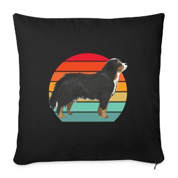 Great Hovawart Retro Dog Design - Sofa pillowcase 17,3'' x 17,3'' (45 x 45 cm) - black - Front