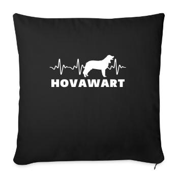 Hovawart Heart palpitations dog funny - Sofa pillowcase 17,3'' x 17,3'' (45 x 45 cm) - black - Front