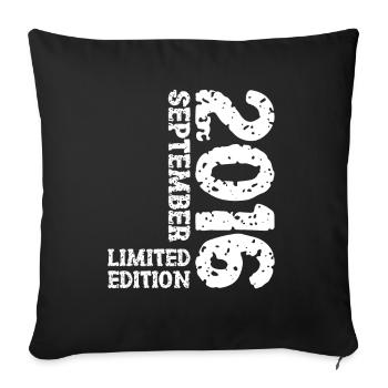 2016 September Limited Edition 7th Birthday Decoration - Sofa pillowcase 17,3'' x 17,3'' (45 x 45 cm) - black - Front
