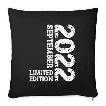2022 September Limited Edition 1st Birthday Decoration - Sofa pillowcase 17,3'' x 17,3'' (45 x 45 cm) - black - Front