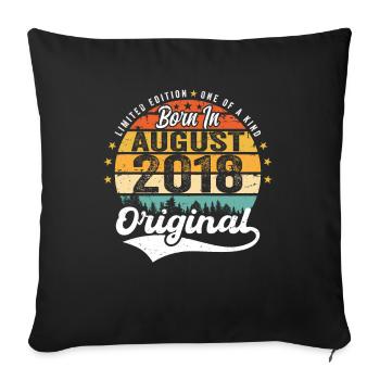 August 2018 Geburtstag Geschenkideen 2018 August - Sofakissenbezug 45 x 45 cm - Schwarz - Vorne