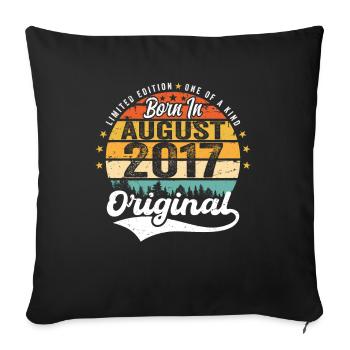 August 2017 Birthday Gift Ideas 2017 August - Sofa pillowcase 17,3'' x 17,3'' (45 x 45 cm) - black - Front