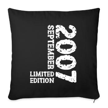 2007 September Limited Edition 16th Birthday Decoration - Sofa pillowcase 17,3'' x 17,3'' (45 x 45 cm) - black - Front