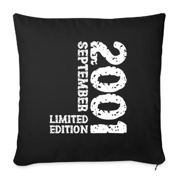 2001 Septembre Edition Limitée 22ème Anniversaire Décoration - Housse de coussin décorative 45 x 45 cm - noir - Devant