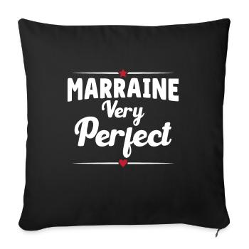 Marraine very perfect - Housse de coussin décorative 45 x 45 cm - noir - Devant
