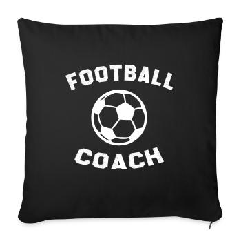 Football Coach | Gift football coach coach - Sofa pillowcase 17,3'' x 17,3'' (45 x 45 cm) - black - Front