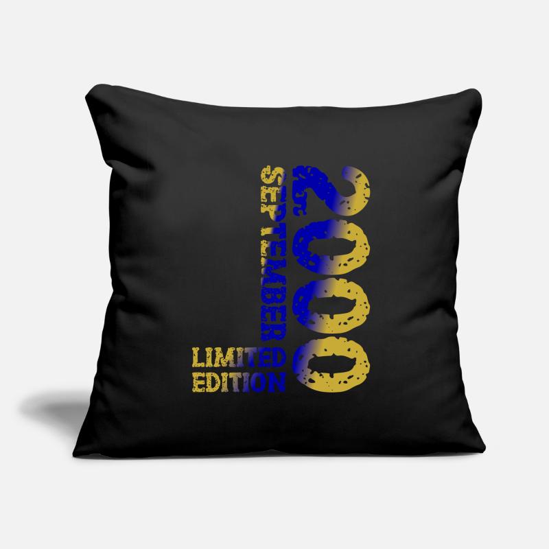 2000 Septembre Édition Limitée 23rd Birthday Deco Housse de coussin décorative 45 x 45 cm