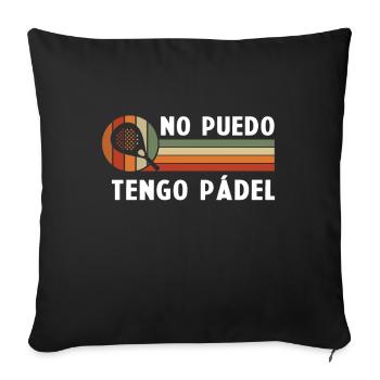 I Can't Have Vintage Padel Padel Racket - Sofa pillowcase 17,3'' x 17,3'' (45 x 45 cm) - black - Front