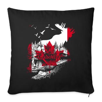 FÊTE DU DRAPEAU DE L’ORIGNAL DU CANADA - Housse de coussin décorative 45 x 45 cm - noir - Devant