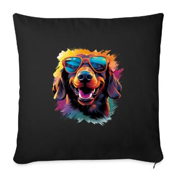 Dackel Hund für einen Hundebesitzer Dackel - Sofakissenbezug 45 x 45 cm - Schwarz - Vorne