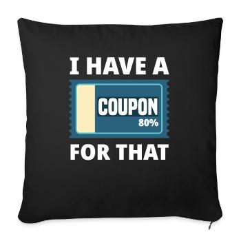 Funny Extreme Couponing Coupon Gift - Sofa pillowcase 17,3'' x 17,3'' (45 x 45 cm) - black - Front