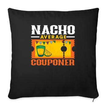 Lustiges Extrem Couponing Coupon Geschenk - Sofakissenbezug 45 x 45 cm - Schwarz - Vorne