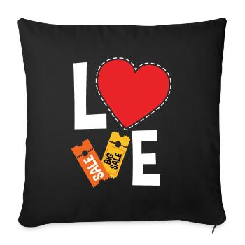 Lustiges Extrem Couponing Coupon Geschenk - Sofakissenbezug 45 x 45 cm - Schwarz - Vorne