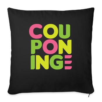 Funny Extreme Couponing Coupon Gift - Sofa pillowcase 17,3'' x 17,3'' (45 x 45 cm) - black - Front