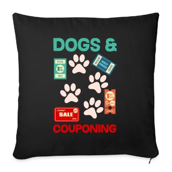 Lustiges Extrem Couponing Coupon Geschenk - Sofakissenbezug 45 x 45 cm - Schwarz - Vorne