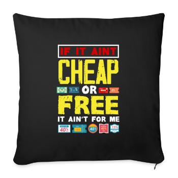 Lustiges Extrem Couponing Coupon Geschenk - Sofakissenbezug 45 x 45 cm - Schwarz - Vorne
