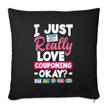 Funny Extreme Couponing Coupon Gift - Sofa pillowcase 17,3'' x 17,3'' (45 x 45 cm) - black - Front