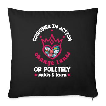 Funny Extreme Couponing Coupon Gift - Sofa pillowcase 17,3'' x 17,3'' (45 x 45 cm) - black - Front