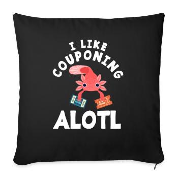 Lustiges Extrem Couponing Coupon Geschenk - Sofakissenbezug 45 x 45 cm - Schwarz - Vorne