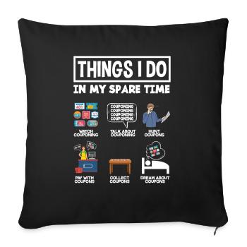 Funny Extreme Couponing Coupon Gift - Sofa pillowcase 17,3'' x 17,3'' (45 x 45 cm) - black - Front