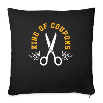 Lustiges Extrem Couponing Coupon Geschenk - Sofakissenbezug 45 x 45 cm - Schwarz - Vorne