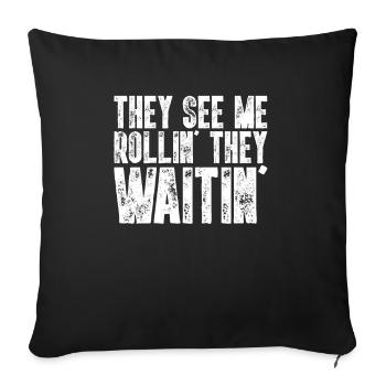 front 28611608382122678 - Sofa pillowcase 17,3'' x 17,3'' (45 x 45 cm) - black - Front
