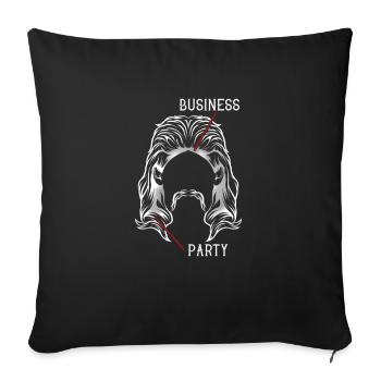 Drôle de mulet cadeau de cheveux Business Party coupe de cheveux - Housse de coussin décorative 45 x 45 cm - noir - Devant
