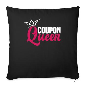 Lustiges Extrem Couponing Coupon Geschenk - Sofakissenbezug 45 x 45 cm - Schwarz - Vorne