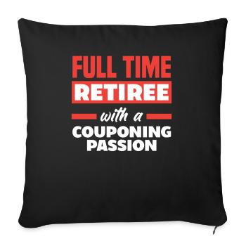 Lustiges Extrem Couponing Coupon Geschenk - Sofakissenbezug 45 x 45 cm - Schwarz - Vorne