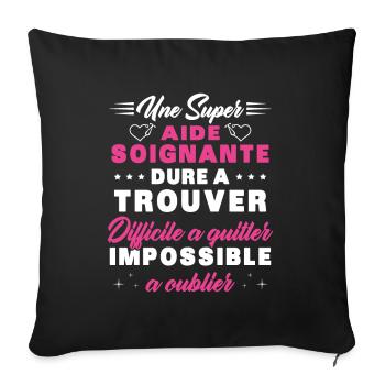 Eine tolle Pflegekraft Humorvolles Geschenk - Sofakissenbezug 45 x 45 cm - Schwarz - Vorne