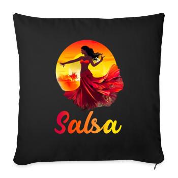 Salsa Tanz Kubanischer Tanz Kuba Urlaub - Sofakissenbezug 45 x 45 cm - Schwarz - Vorne