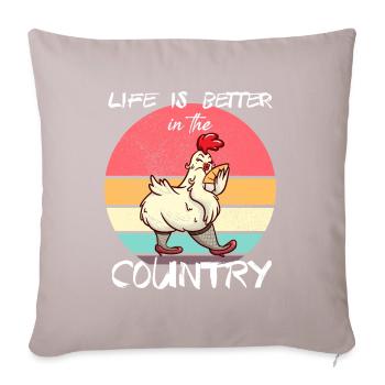 Life Is Better In The Country - Sofa pillowcase 17,3'' x 17,3'' (45 x 45 cm) - light taupe - Front