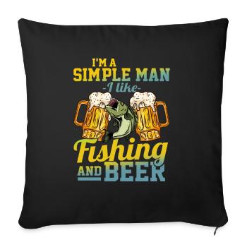 front 45471602773350685 - Sofa pillowcase 17,3'' x 17,3'' (45 x 45 cm) - black - Front