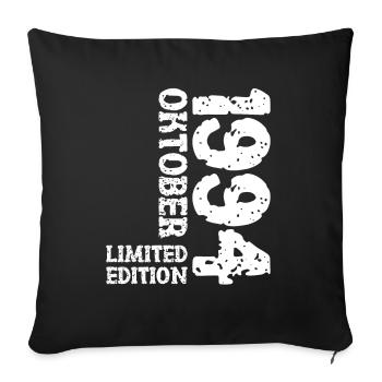 1994 Oktober Limited Edition 29. Geburtstag Deko - Sofakissenbezug 45 x 45 cm - Schwarz - Vorne