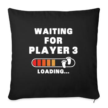 First Time Dad Mom Dad Mommy First Child - Sofa pillowcase 17,3'' x 17,3'' (45 x 45 cm) - black - Front