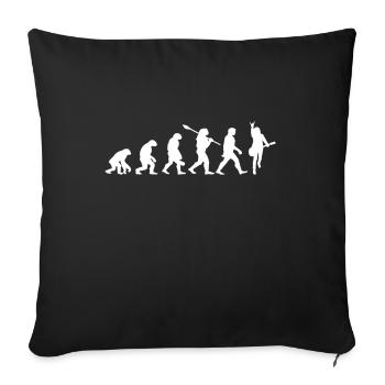 Rock'n'Roll Evolution for Musicians - Sofa pillowcase 17,3'' x 17,3'' (45 x 45 cm) - black - Front