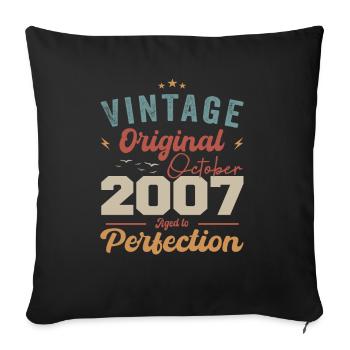 October 2007 Birthday Gift 2007 October - Sofa pillowcase 17,3'' x 17,3'' (45 x 45 cm) - black - Front