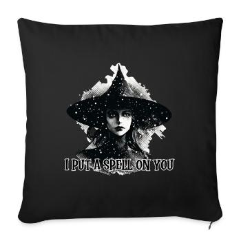 Witch, I put a spell on you - Sofa pillowcase 17,3'' x 17,3'' (45 x 45 cm) - black - Front