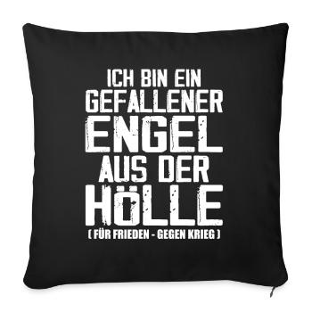 Gefallener Engel aus der Hölle - Sofakissenbezug 45 x 45 cm - Schwarz - Vorne
