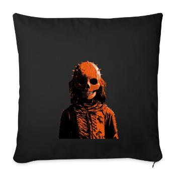 Sleleton Head monster - Sofa pillowcase 17,3'' x 17,3'' (45 x 45 cm) - black - Front