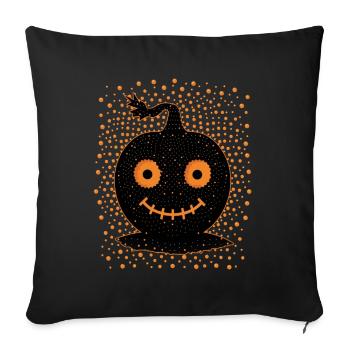 Cute Black Jack o lantern pumpkin, Halloween, - Sofa pillowcase 17,3'' x 17,3'' (45 x 45 cm) - black - Front