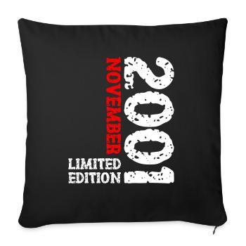 2001 November Limited Edition 22nd Birthday Decoration - Sofa pillowcase 17,3'' x 17,3'' (45 x 45 cm) - black - Front