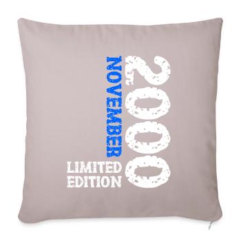 2000 November Limited Edition 23rd Birthday Decoration - Sofa pillowcase 17,3'' x 17,3'' (45 x 45 cm) - light taupe - Front