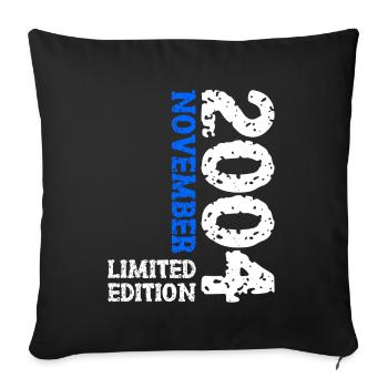 2004 November Limited Edition 19th Birthday Decoration - Sofa pillowcase 17,3'' x 17,3'' (45 x 45 cm) - black - Front