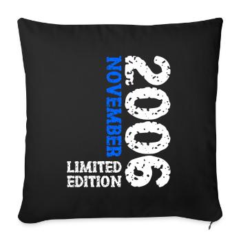 2006 November Limited Edition 17th Birthday Decoration - Sofa pillowcase 17,3'' x 17,3'' (45 x 45 cm) - black - Front
