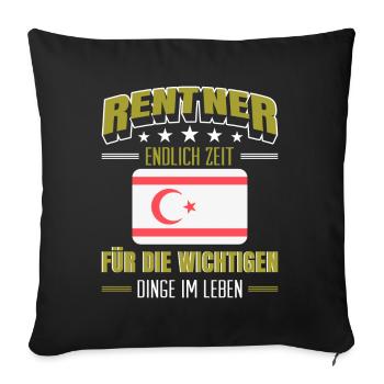 Rentner Rente Rentenbeginn Zypern - Sofakissenbezug 45 x 45 cm - Schwarz - Vorne