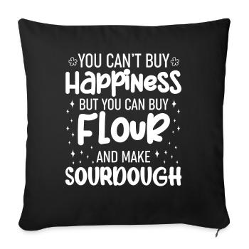 Levain Scientifique Pâtisserie Femme Confiseur Maman - Housse de coussin décorative 45 x 45 cm - noir - Devant