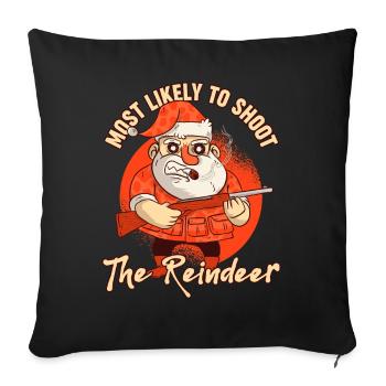 Dabbing Noël Offensif Noël Rude - Housse de coussin décorative 45 x 45 cm - noir - Devant
