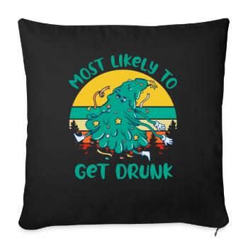 Dabbing Noël Offensif Noël Rude - Housse de coussin décorative 45 x 45 cm - noir - Devant