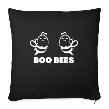 Boo Bees cadeau personnalisé humour - Housse de coussin décorative 45 x 45 cm - noir - Devant